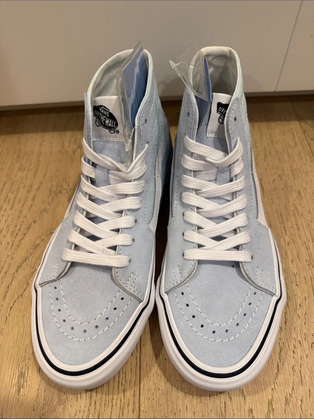 Vans High-Top Suede Sneakers in Pale Blue